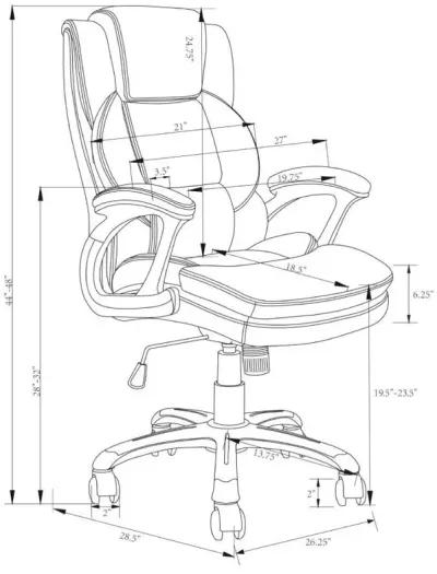 Nerris - Adjustable Height Office Chair with Padded Arm