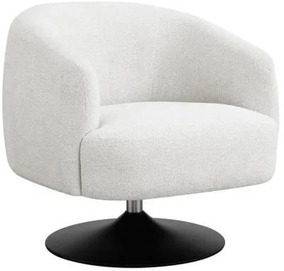 Dave - Upholstered Barrel Back Swivel Club Chair - Beige