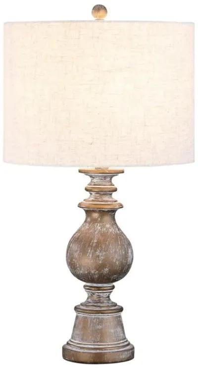 Brie - Drum Shade Urn Table Lamp - Antique Gold