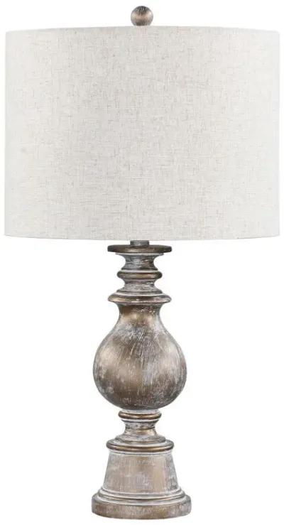 Brie - Drum Shade Urn Table Lamp - Antique Gold