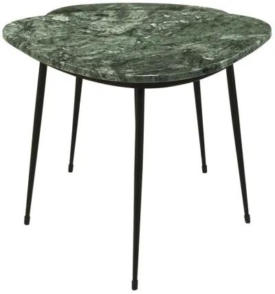 Tobias - 2 Piece Triangular Marble Top Nesting Table Green - Green Marble