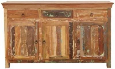 Harper - 3 Door Solid Reclaimed Wood Accent Cabinet - Brown