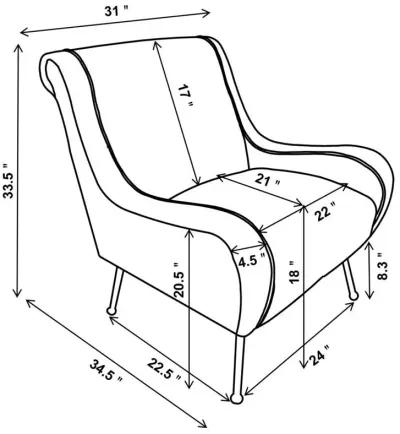 Ricci - Upholstered Saddle Arms Accent Chair