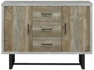 Abelardo - 3-Drawer Engineered Wood Cabinet - Weathered Oak