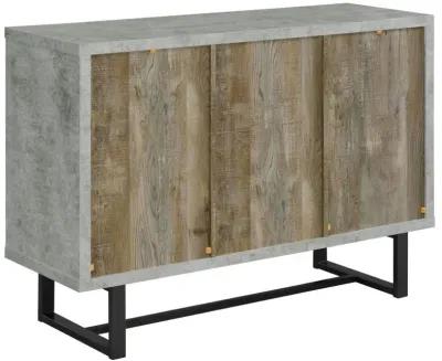 Abelardo - 3-Drawer Engineered Wood Cabinet - Weathered Oak