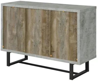 Abelardo - 3-Drawer Engineered Wood Cabinet - Weathered Oak