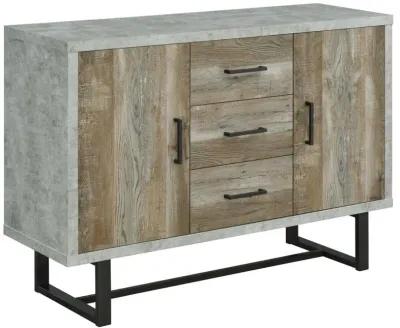 Abelardo - 3-Drawer Engineered Wood Cabinet - Weathered Oak