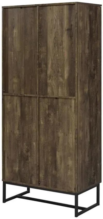 Carolyn - 2 Door Engineered Wood Accent Cabinet - Rustic Oak