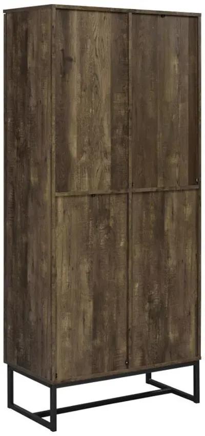 Carolyn - 2 Door Engineered Wood Accent Cabinet - Rustic Oak