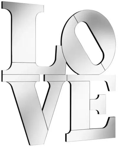 Keiran - Love Lettered Wall Mirror - Silver