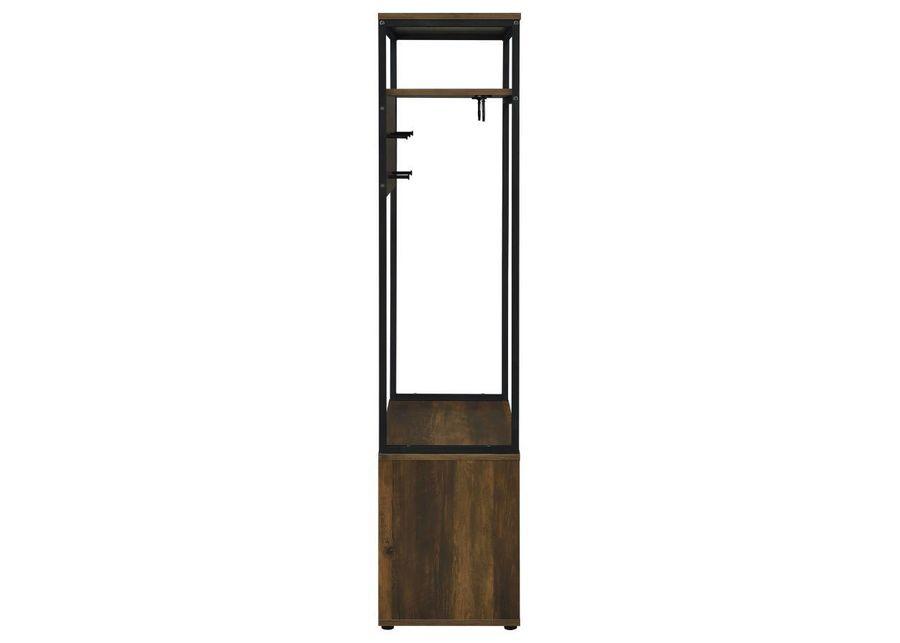 Quincy - 2-Door Engineered Wood Hall Tree - Dark Pine And Black