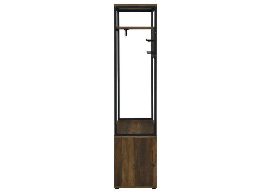 Quincy - 2-Door Engineered Wood Hall Tree - Dark Pine And Black