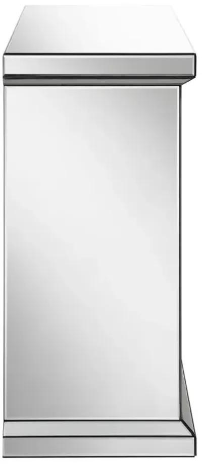 Lorelai - Mirrored Freestanding Electric Fireplace - Silver