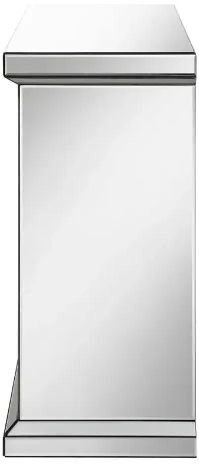 Lorelai - Mirrored Freestanding Electric Fireplace - Silver