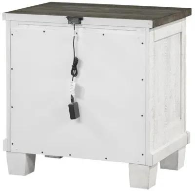 Lilith - 2-Drawer Nightstand - Distressed White