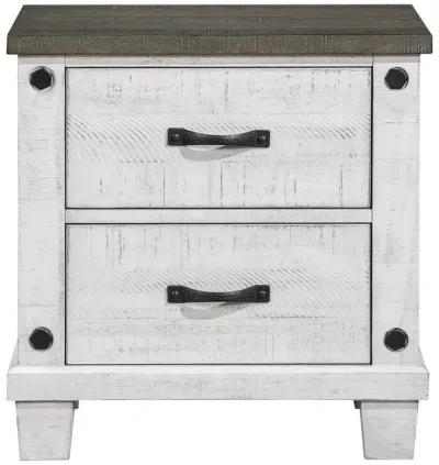 Lilith - 2-Drawer Nightstand - Distressed White