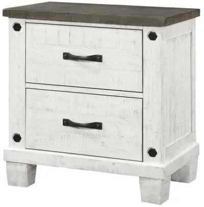 Lilith - 2-Drawer Nightstand - Distressed White