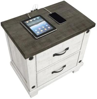 Lilith - 2-Drawer Nightstand - Distressed White