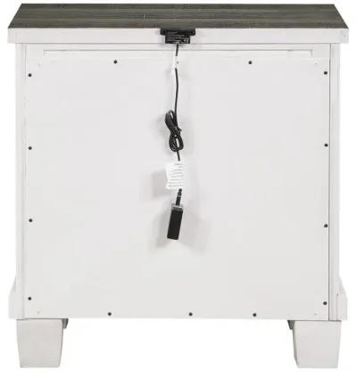 Lilith - 2-Drawer Nightstand - Distressed White