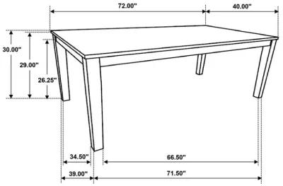 Hollis - Rectangular Wood Dining Table - Brown