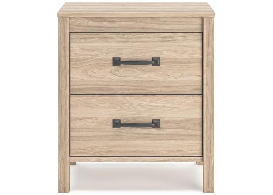 Battelle - Tan - Two Drawer Night Stand