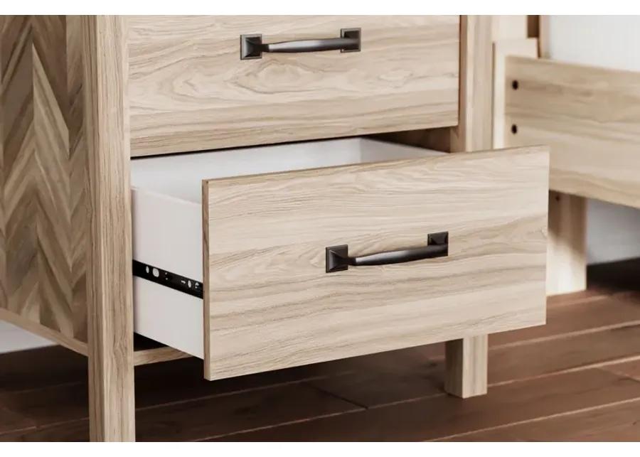 Battelle - Tan - Two Drawer Night Stand