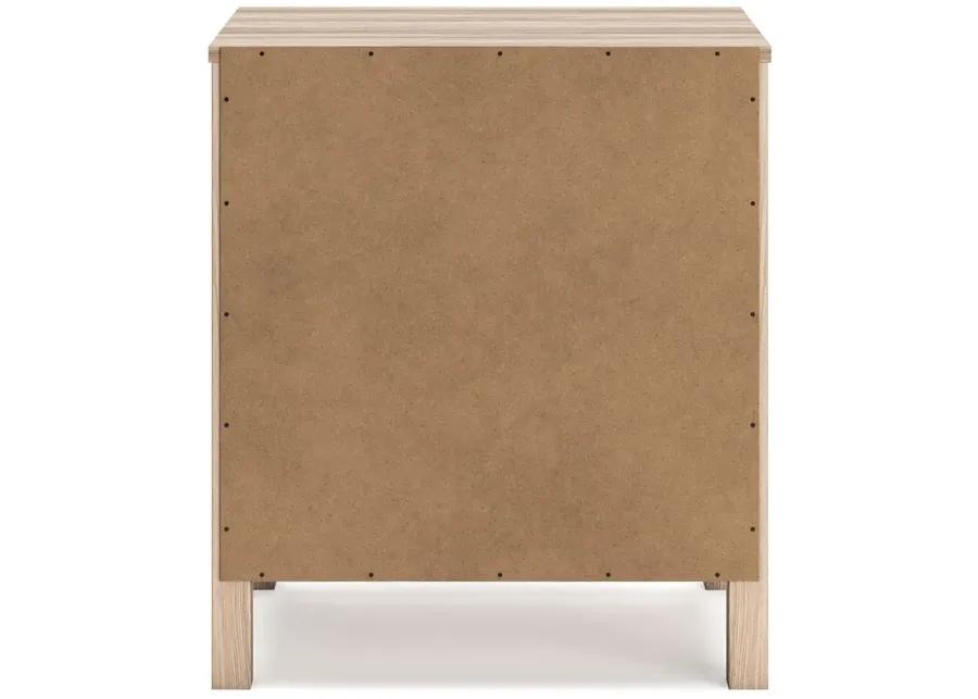 Battelle - Tan - Two Drawer Night Stand