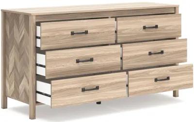 Battelle - Tan - Six Drawer Dresser