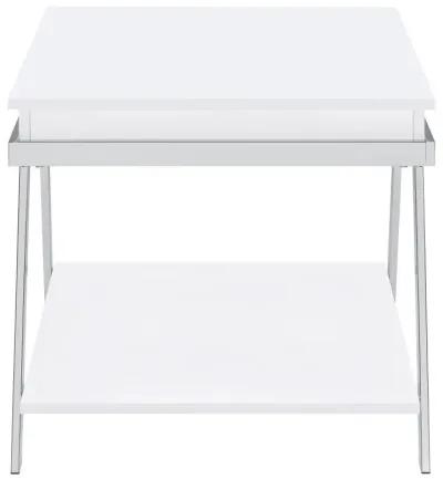 Marcia - End Table - White High Gloss