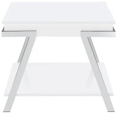 Marcia - End Table - White High Gloss