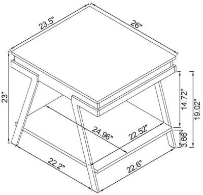 Marcia - End Table - White High Gloss