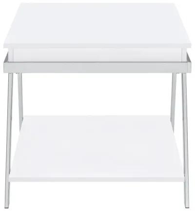 Marcia - End Table - White High Gloss