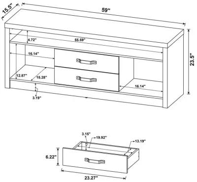 Burke - 3 Piece TV Entertainment Center - Gray Driftwood