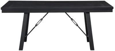 Newport - Rectangular Wood Trestle Dining Table - Black