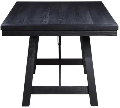 Newport - Rectangular Wood Trestle Dining Table - Black