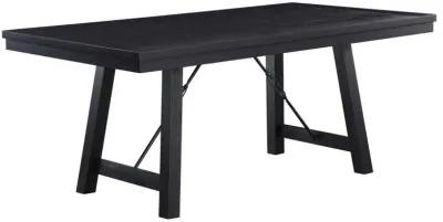 Newport - Rectangular Wood Trestle Dining Table - Black