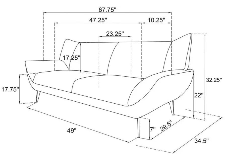 Acton - Loveseat - Teal Blue