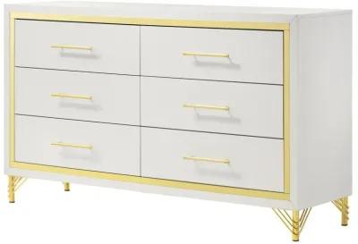 Lucia - 6-Drawer Dresser - White