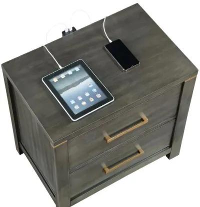 Kieran - 2-Drawer Nightstand - Gray