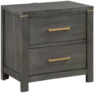 Kieran - 2-Drawer Nightstand - Gray