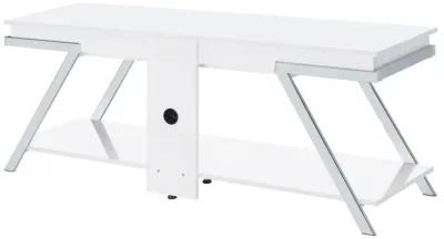 Marcia - 1-Drawer Wood TV Stand - White High Gloss