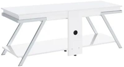 Marcia - 1-Drawer Wood TV Stand - White High Gloss