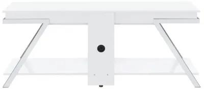 Marcia - 1-Drawer Wood TV Stand - White High Gloss