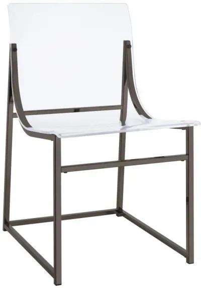 Adino - Acrylic Dining Side Chair (Set of 2) - Black Nickel