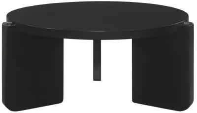 Cordova - Round Solid Wood Coffee Table - Black