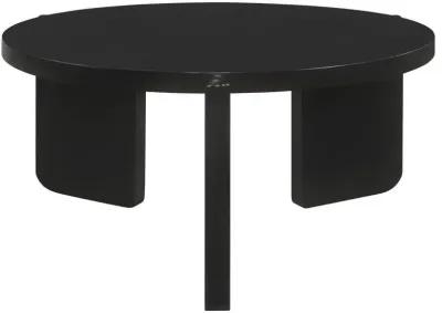 Cordova - Round Solid Wood Coffee Table - Black