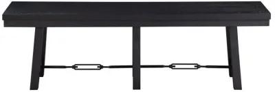 Newport - Wood Trestle Base Dining Bench - Black