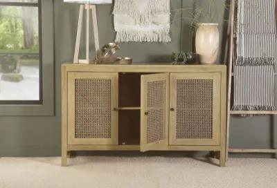 Zamora - Woven Cane Doors Accent Cabinet