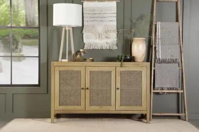 Zamora - Woven Cane Doors Accent Cabinet