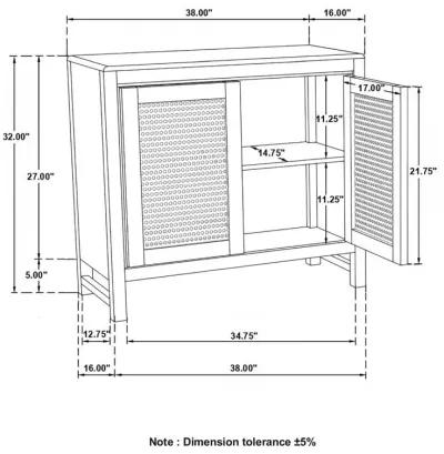 Zamora - Woven Cane Doors Accent Cabinet